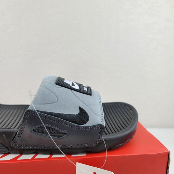 Nike Air Max 90 Slide Black Smoke Grey Sandal Men - Picture 10 of 11